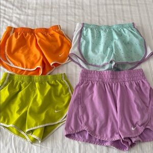 Nike Girls Pastel Athletic Shorts Set  (girls size S)